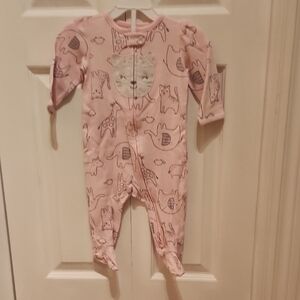 5/20$ 🐆 Carter Pink Animal Print Kids One Piece